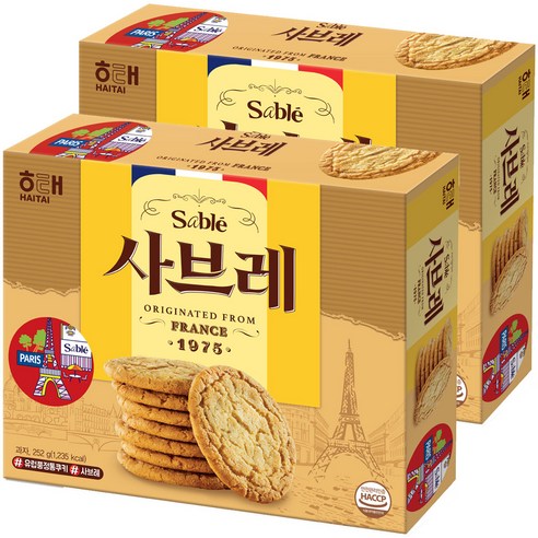 해태제과 사브레, 252g, 2개 252g × 2개, 개당 중량 × 수량 섬네일