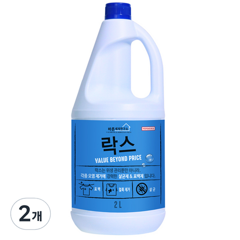바른세제연구소 락스, 2L, 2개