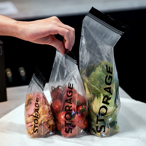 덴라이프 스탠딩지퍼백 Basic 세트, 혼합, 1세트 후기 분석 - 하단 스탠딩 구조 상세컷