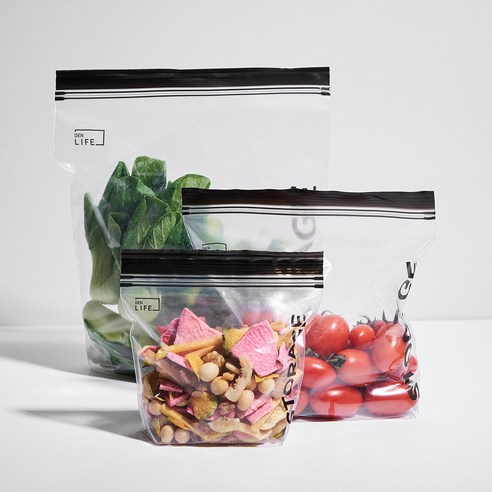 덴라이프 스탠딩지퍼백 Basic 세트, 혼합, 1세트 후기 분석 - 주방 활용 예시