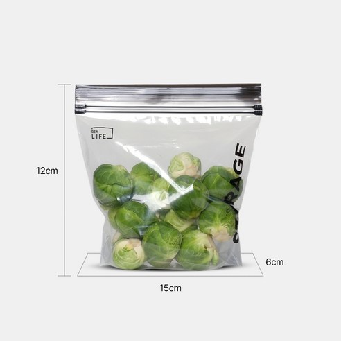 덴라이프 스탠딩지퍼백 Basic 세트, 혼합, 1세트 후기 분석 - 실생활 수납 모습