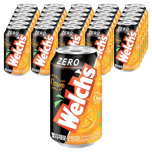 웰치스 제로 오렌지맛, 355ml, 48개