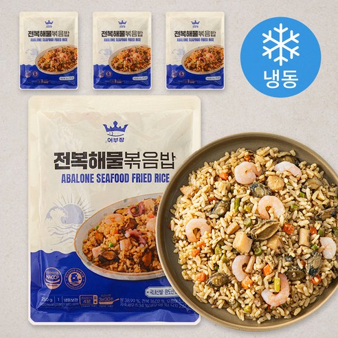 완도사랑 전복 해물 볶음밥 (냉동), 250g, 4개