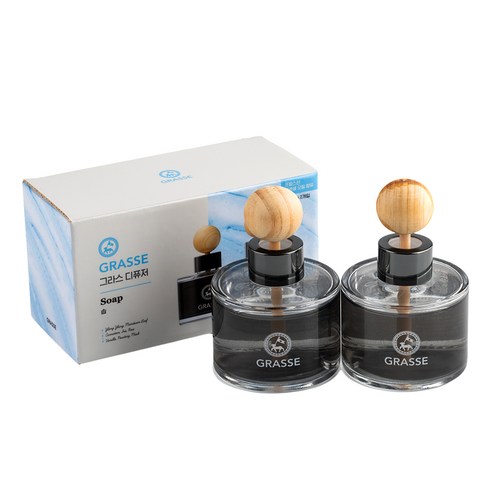 불스원 그라스 디퓨저 95ml, 솝, 2개