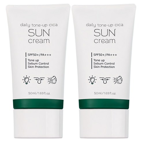 프레티 데일리 톤업 시카 선크림 SPF50+ PA+++ 솔직 후기 | 피부 타입별 분석 - 상품 이미지 1