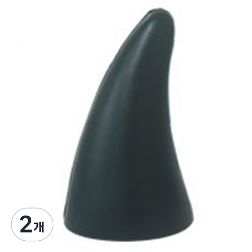 차량용 3D 입체 스티커 악마뿔, 블랙, 2개