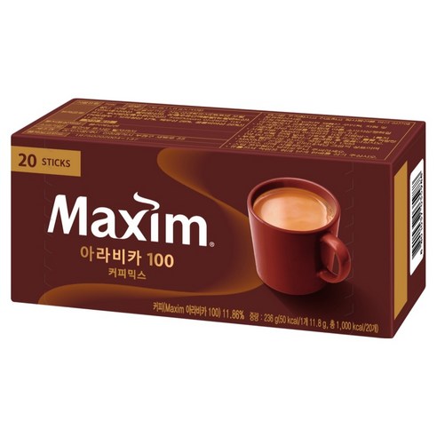 맥심 아라비카 100 커피믹스, 11.8g, 20개입, 1개