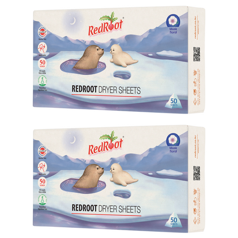레드루트 건조기 시트 섬유유연제 머스크플로랄향 본품, 50개입, 2개
