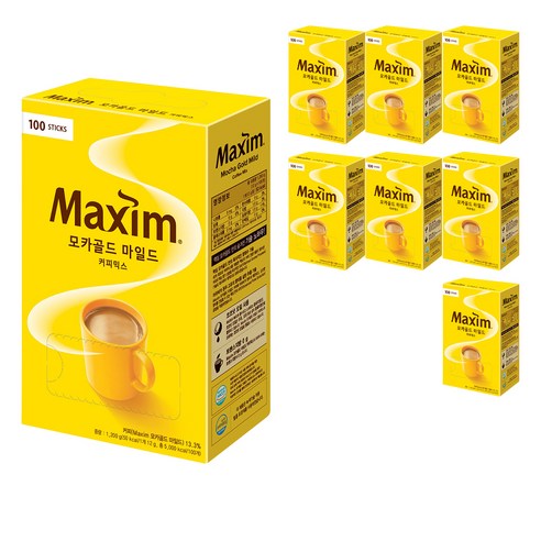 맥심 모카골드 마일드 커피믹스, 12g, 100개입, 8박스