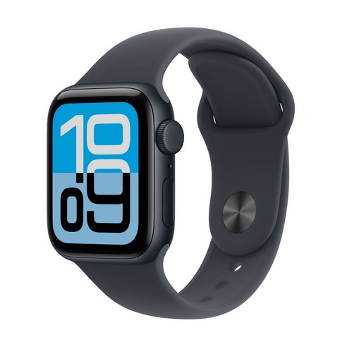Apple 2025 애플워치 SE3 알루미늄 케이스, 40mm, GPS+Cellular, 미드나이트, M/L