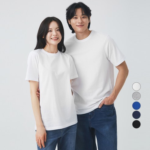 캐럿 남녀공용 통기성 베이직 라운드 반팔티 5컬러 솔직 후기 | 실사용자 리뷰 분석 - 상품 이미지 1