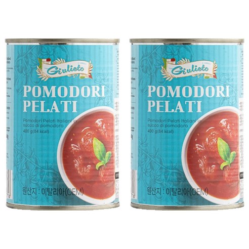 줄리에토 토마토홀 포모도리 필라티, 400g, 2개