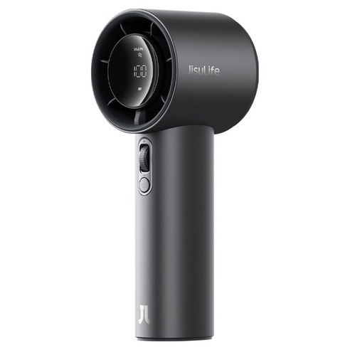 지수라이프 BLDC LED 미니 휴대용 무선 선풍기, Handheld Fan Pro1 S, 다크그레이