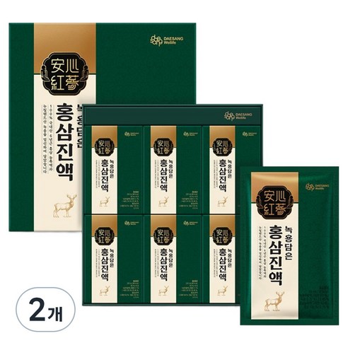 대상웰라이프 녹용 담은 홍삼 진액, 24회분, 2개