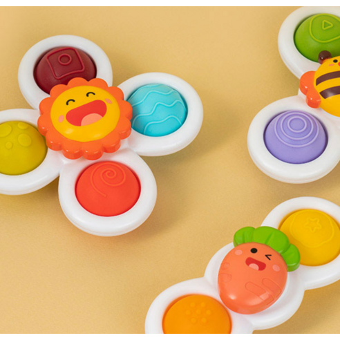 리틀클라우드 유아용 흡착 회전 딸랑이 3종세트 이미지 4