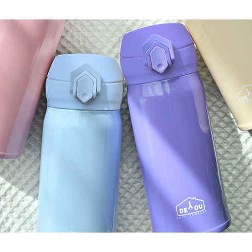 실용성과 스타일을 동시에 갖춘 디유 비비드 2중 진공 원터치 보온병