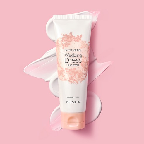 잇츠스킨 시크릿 솔루션 웨딩드레스 퓨어 톤업크림 100ml, 1개 후기 분석 - 제형 확대 이미지