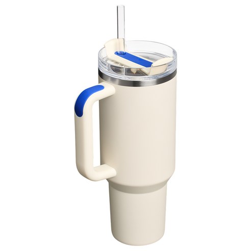 스탠리 퀜처 H2.0 플로우 스테이트 텀블러 모델명 장단점 분석 - 다양한 색상의 텀블러와 빨대 이미지