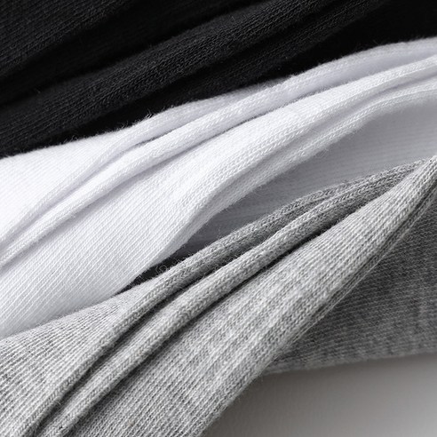 삭스판다 20켤레 남성용 발이 편한 카바 밴딩 중목 양말 후기 분석 - 블랙 컬러 옵션