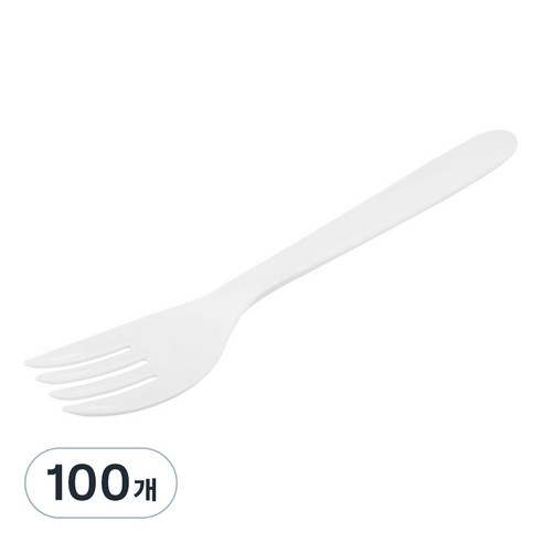 코멧 일회용 포크 화이트, 1개, 100개입