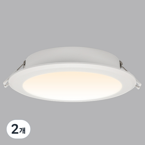 비츠온 멜리빙 LED 다운라이트 12.7cm 15W 슬림 방습, 화이트 + 주백색, 2개