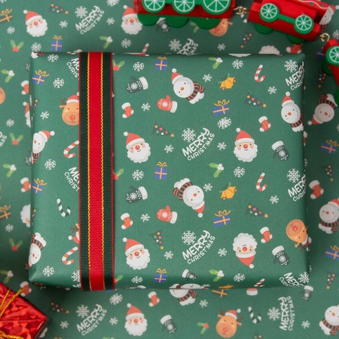 크리스마스 시트 포장지, 메리그린, 10개
