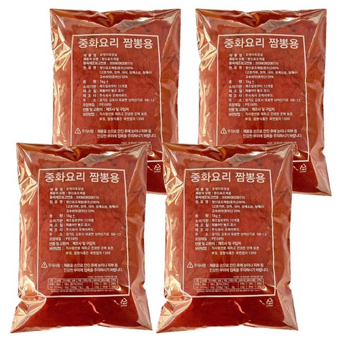 오케이특양념 중화요리 짬뽕용 순한맛, 1kg, 4개
