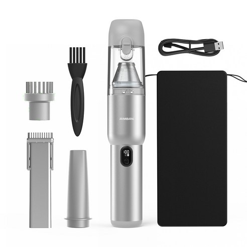 아임반 루미락 휴대용 무선 차량용 청소기, ABN-LAB-VCC-150W, 실버
