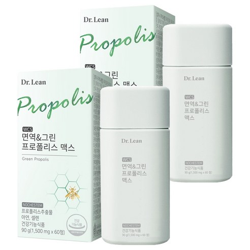 닥터린 WCS 면역 & 그린 프로폴리스 맥스 90g, 60정, 2개
