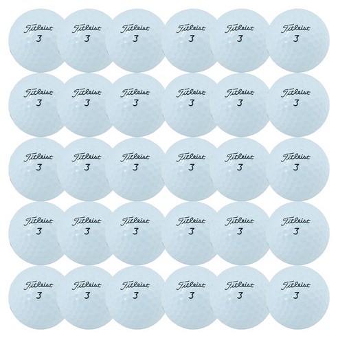 타이틀리스트 로스트볼 실속형 42.67mm 랜덤발송, 화이트 혼합, 30개, 1개입