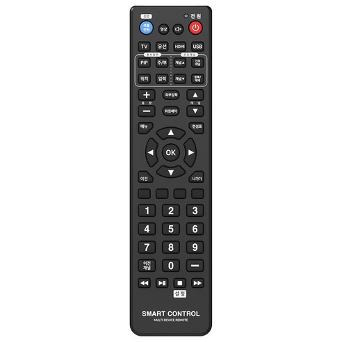 홈플래닛 중소기업 TV 전용 통합 리모컨 블랙, 1개, RC01SET-BK