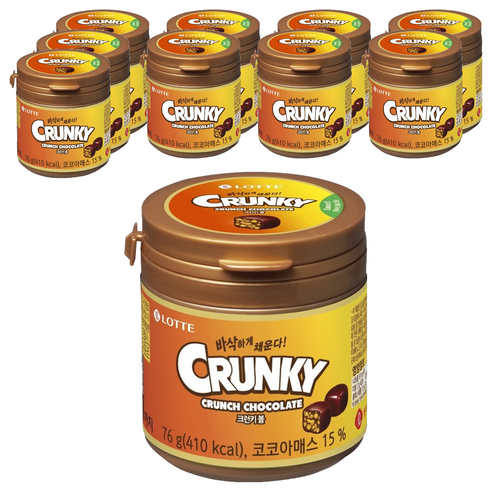 롯데웰푸드 크런키볼, 76g, 10개