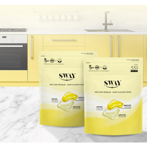 스웨이 식기세척기세제 올인원 액체캡슐 55개입, 440g, 1개 후기 분석 - 최종 정리 이미지