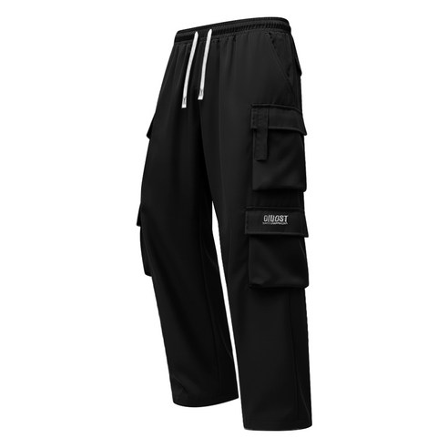 맨인모드 남성용 편한 밴딩 기모 안감 와이드 카고 바지 JY020 후기 분석 - 허리 밴딩 상세