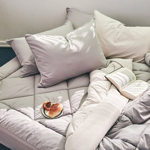 라뽐므 마들렌 차렵이불 후기 분석 - 원단 근접 샷과 텍스처