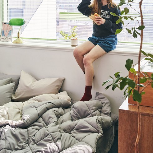 라뽐므 마들렌 차렵이불 후기 분석 - 다른 소품과의 조화