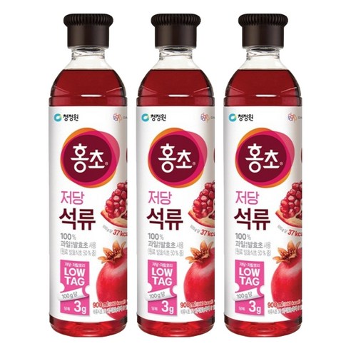 홍초 저당 석류, 900ml, 3개