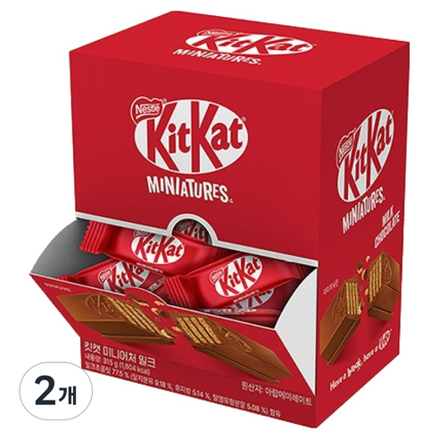 KitKat 미니어처 밀크 30p, 315g, 2개
