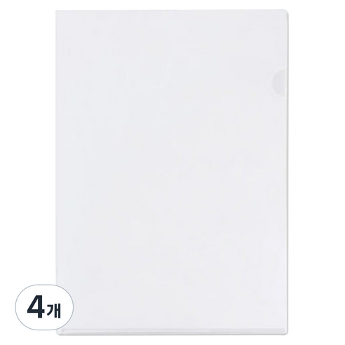 영오 L자 홀더 파일 A4, 반투명, 4개