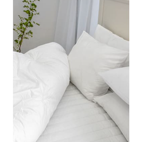 그래이불 후기 분석 - 침구 세팅 항공샷