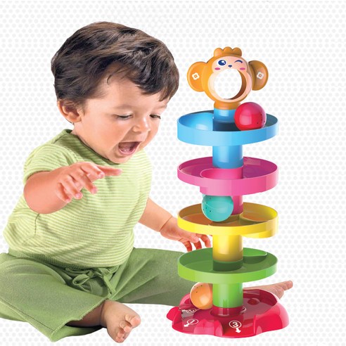 후앙어 몽키 공굴리기 볼 타워 촉감발달완구 육아맘 솔직 후기 | 실사용 리뷰 - 상품 이미지 3