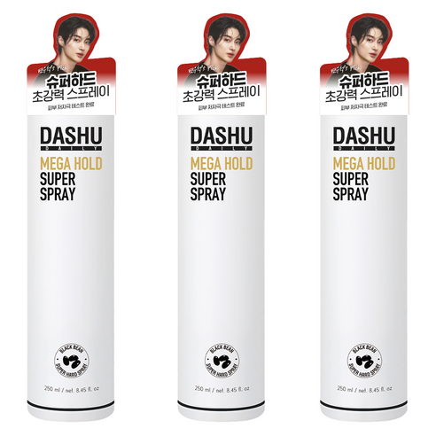 다슈 데일리 메가 홀드 슈퍼 스프레이, 250ml, 3개