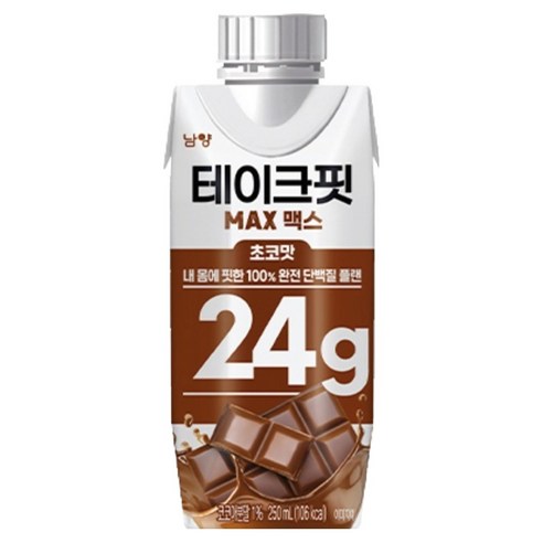 테이크핏 맥스 초코맛 프로틴 250ml, 24개 이미지 3