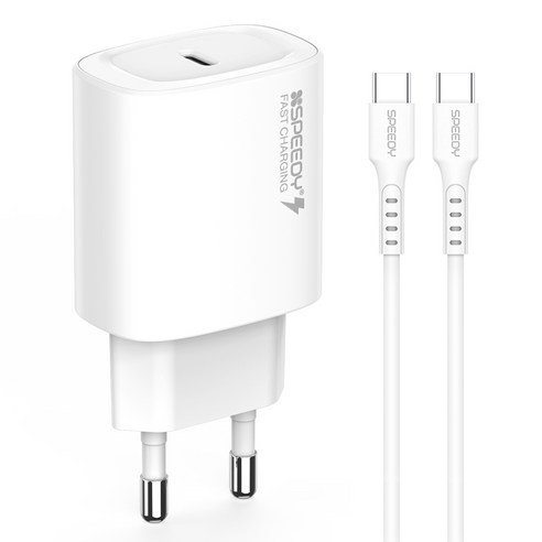 스피디 Gan 25W PD PPS 초고속 충전기 C to C 25W 케이블 세트