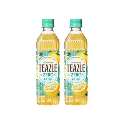 웅진 티즐 유자 그린티, 500ml, 20개 후기 분석 - 음료 수량 구성 컷