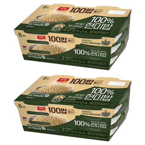 양반 100% 현미밥, 12개, 130g
