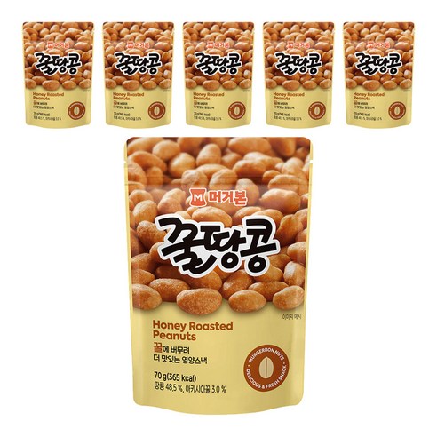 머거본 꿀땅콩, 70g, 6개