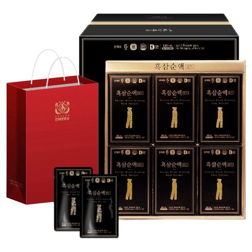 천제명홍삼 흑삼순액 골드 10p + 쇼핑백, 80ml, 60개