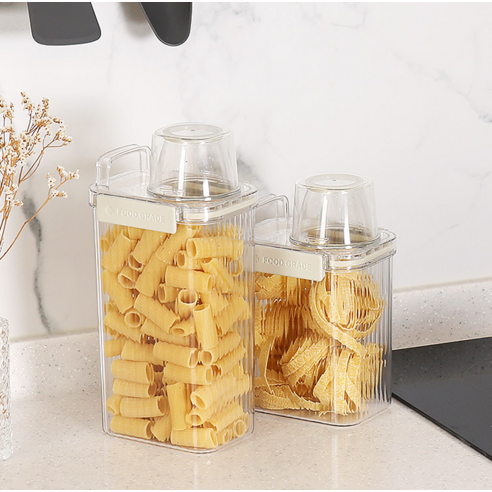 달팽이리빙 퀴진드마망 밀폐 잡곡통 1800ml 후기 분석 - 계량컵 활용 방법