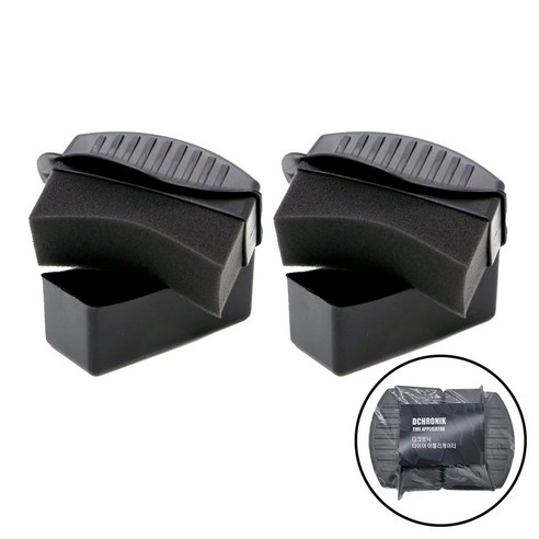 디크로닉 타이어 케이스 스펀지 어플리케이터 2p, 블랙, 1세트